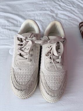Dolce Vita Cream Woven Women's Sneakers